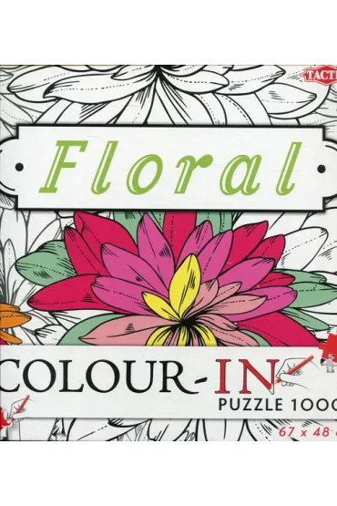 Puzzle 1000 el. Floral Color-In do kolorowania Tactic