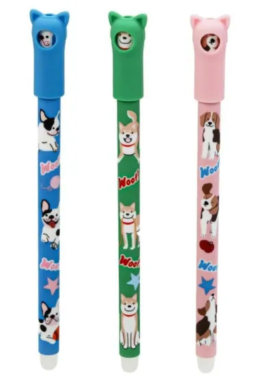 Happy Color D�ugopis wymazywalny Puppy Party 0.5mm niebieski MG