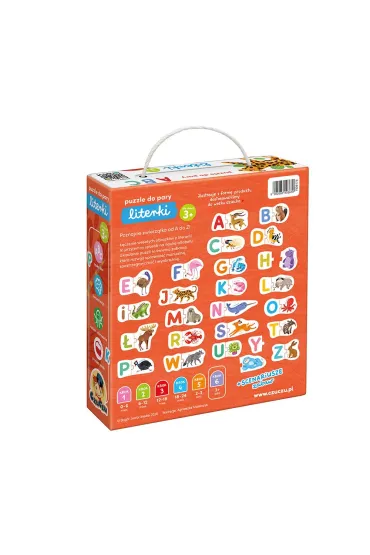 CzuCzu Puzzle do pary Literki 3+ Bright Junior Media