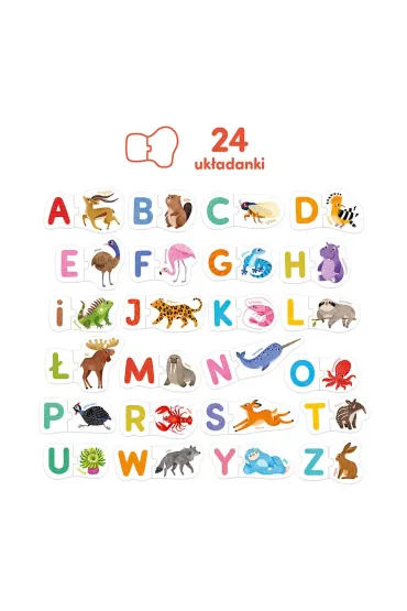 CzuCzu Puzzle do pary Literki 3+ Bright Junior Media