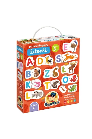 CzuCzu Puzzle do pary Literki 3+ Bright Junior Media