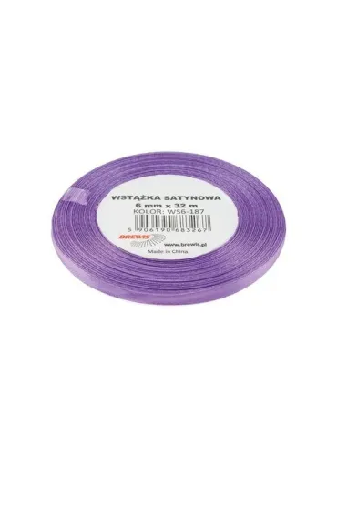 Wst��ka satynowa lawendowy 6mm x 32m