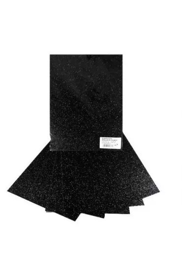 Galeria Hobby Karton brokatowy czarny 250g, 25x35 cm, 5 arkuszy