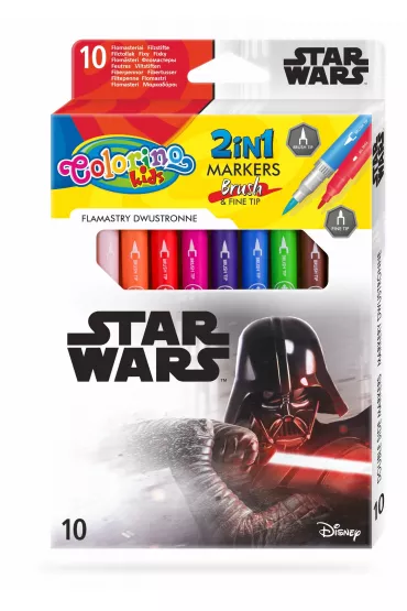 Patio Flamastry dwustronne Colorino Kids Star Wars 10 szt.