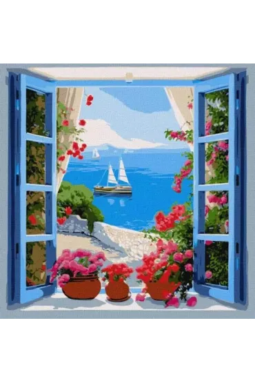 Ideyka Malowanie po numerach - Pejza� morski 40x40cm