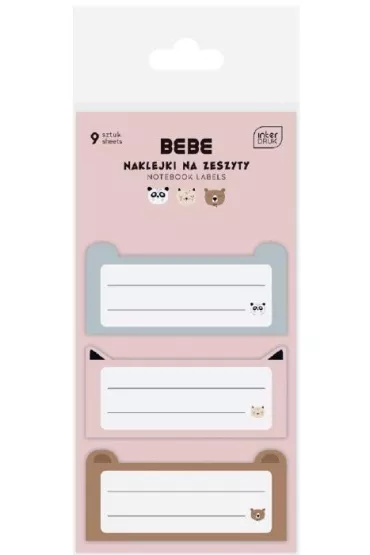 BEBE Friends Naklejki na zeszyt BB Friend Girl 9szt 9 szt.