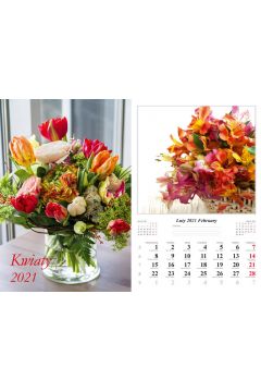 Kalendarz 2021 Kwiaty 7 planszowy