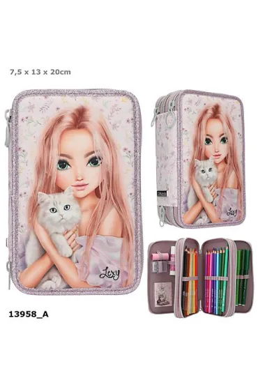Depesche Pi�rnik potr�jny z wyposa�eniem Top Model Blooming Kitty 13958A