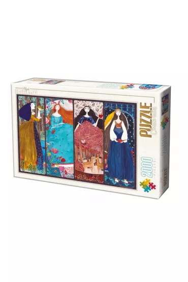 Puzzle 2000 el. Andrea Kurti, Cztery ksi�niczki D-Toys