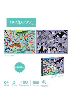 Puzzle dwustronne Krlestwo zwierzt 6+ Mudpuppy