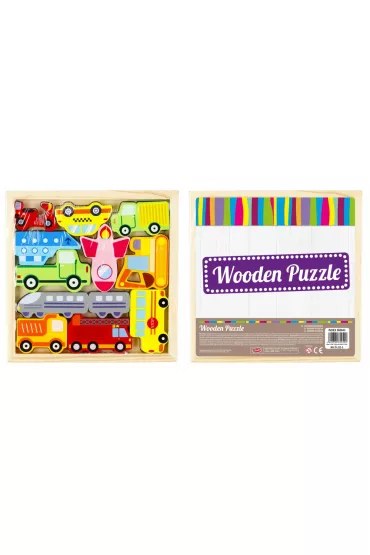Puzzle Uk�adanka drewniana 12 el. Pojazdy Mega Creative