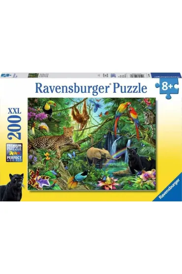 Puzzle 200 el. XXL Zwierz�ta w d�ungli Ravensburger