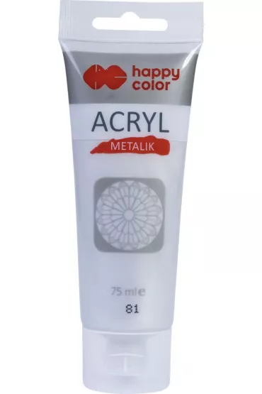 Happy Color Farba akrylowa srebrna 75ml