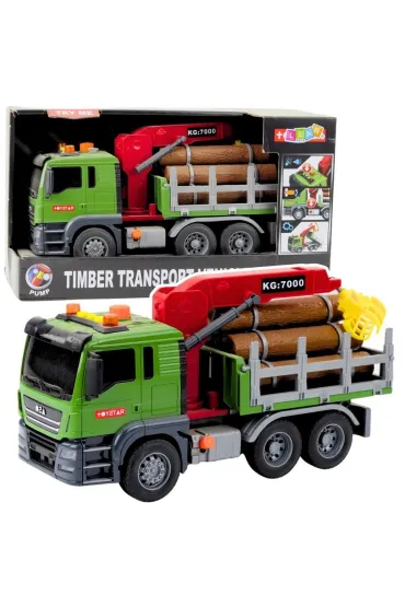 Ci�ar�wka transport z transportem drewna LeanToys