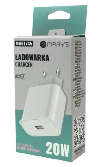 �adowarka sieciowa 20W USB-A bia�a