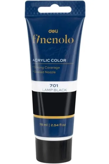 Deli Farba akrylowa Finenolo czarna 75ml