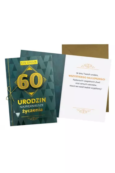 Kukartka Karnet B6 Urodziny 60 m�skie