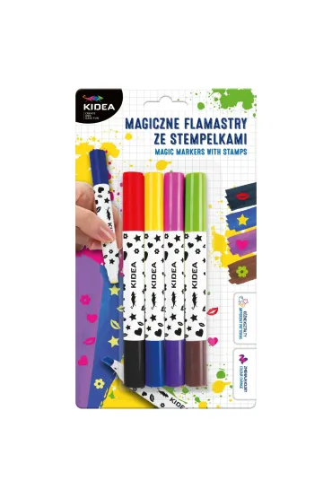 Derform Flamastry magiczne ze stempelkami 10 szt.