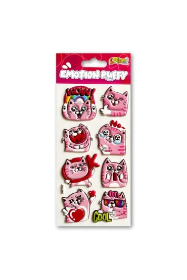 Penmate Naklejki puffy Emotion Cat 8 szt.