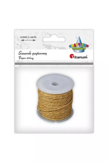 Titanum Sznurek papierowy br�zowo-z�oty 2mm x 10m 10 m