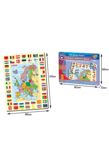 Puzzle Mata z puzzli - Mapa Europy 24 element�w (A100.3237 EUR) * Russell
