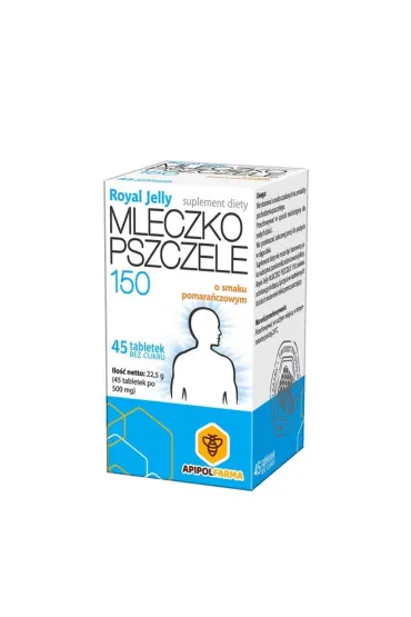 Apipolfarma Mleczko Pszczele 150 mg Suplement diety 45 tab.