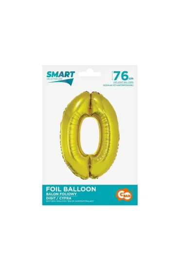 Godan Balon foliowy cyfra 0 z�ota Smart 76cm