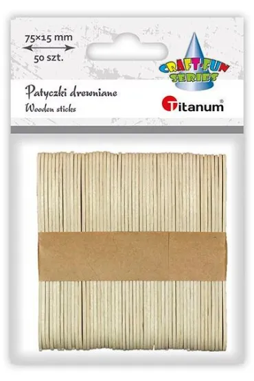 Titanum Drewniane patyczki �y�eczki 1.5 x 7.5 cm