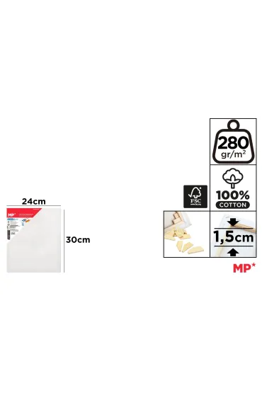 Mp Main Paper Podobrazie 24x30 cm, 280g/m2