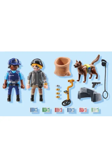 Playmobil Action Heroes Poszukiwania �lad�w z psem tropi�cym 71731