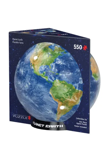 Puzzle 550 el. Planet Earth - Tin metal box Eurographics