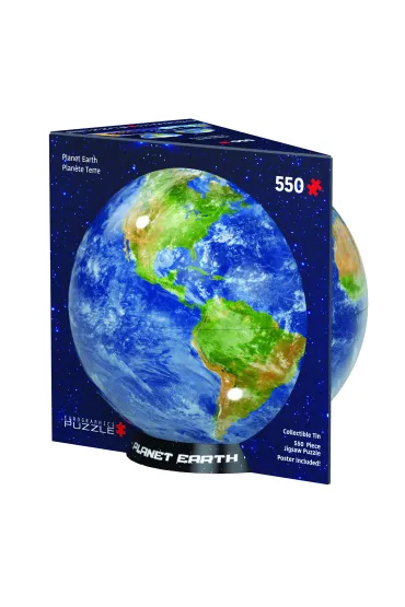 Puzzle 550 el. Planet Earth - Tin metal box Eurographics