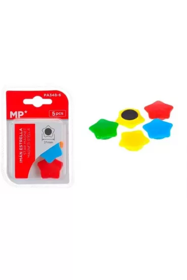 Mp Main Paper Magnesy gwiazdy kolorowe 5 szt.