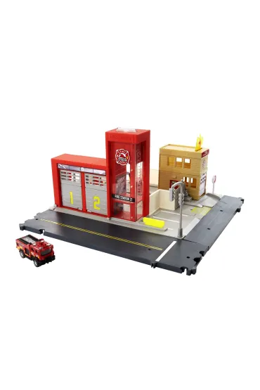 Matchbox Prawdziwe Przygody Remiza stra�acka Zestaw �wiat�a i d�wi�ki HBD76