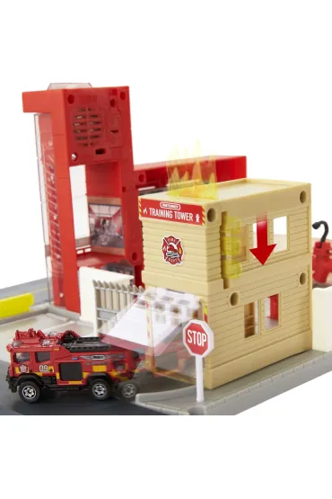 Matchbox Prawdziwe Przygody Remiza stra�acka Zestaw �wiat�a i d�wi�ki HBD76