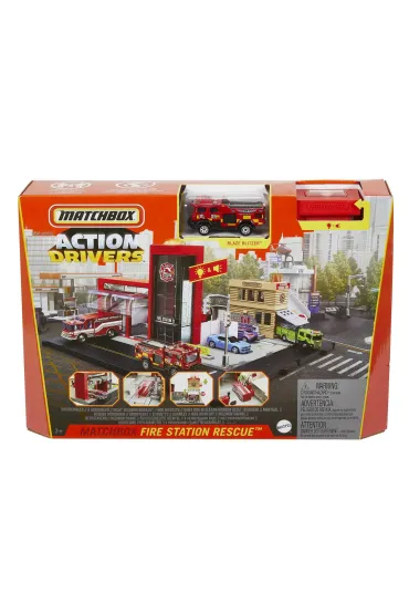 Matchbox Prawdziwe Przygody Remiza stra�acka Zestaw �wiat�a i d�wi�ki HBD76
