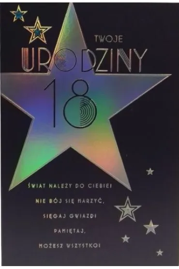 Karnet okazjonalny B6 z koperta 18 urodziny PAN DRAGON HM200-3080