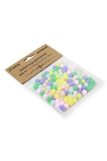 Penword Dekoracje pompony pastel mix kolor�w 1cm