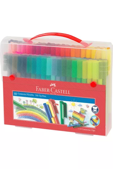 Faber-Castell Flamastry connector Zestaw prezentowy 80 szt.