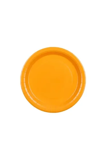 PartyDeco Talerzyki papierowe jasny pomara�czowy 23cm 6 szt