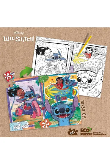 Puzzle dwustronne eko 60 el. Stitch Lisciani