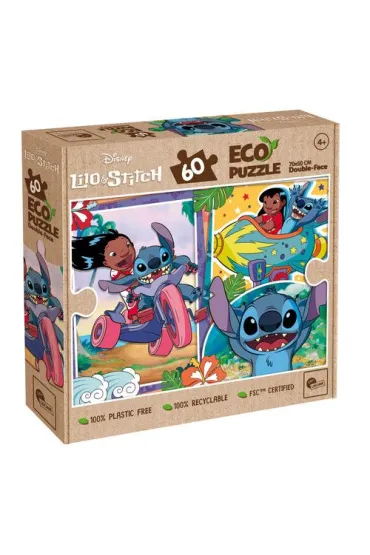 Puzzle dwustronne eko 60 el. Stitch Lisciani