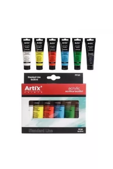 Mp Main Paper Zestaw farb akrylowych 6 kolor�w 6x35ml