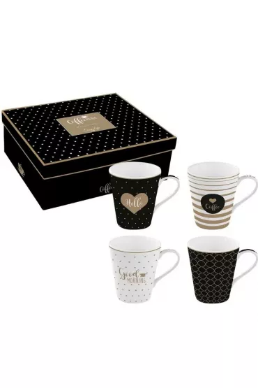Easy Life Kubki porcelanowe Caffee 300ml 4 szt