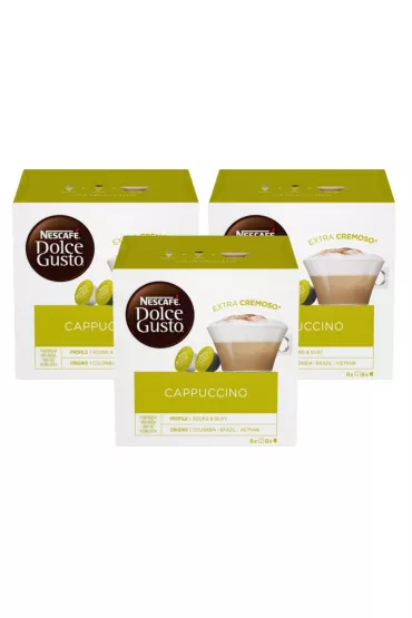 Nescafe Dolce Gusto Cappuccino Kawa w kapsu�kach Zestaw 24 x 17 g + 24 x 6,3 g