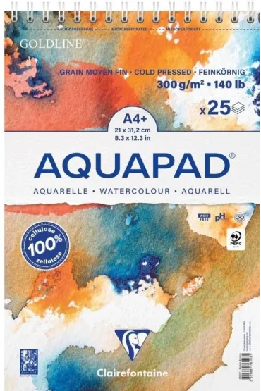 Clairefontaine Blok A4+ akwarelowy aquapad 300g 25ark