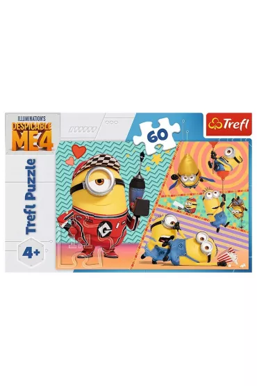 Puzzle 60 el. Weso�e Minionki Trefl