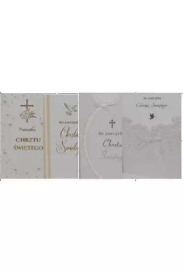 Polkart Karnet Chrzciny 1 MIX 12 szt.