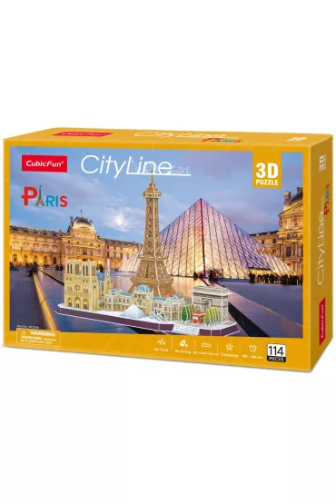 Puzzle 3D 114 el. City Line Paris Cubic Fun