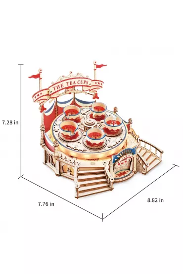 Drewniane Puzzle 3D - Pozytywka Obrotowe Filianki Robotime
